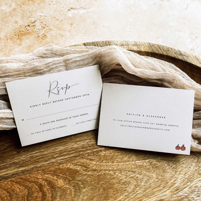 Cartons Réponse Simple | Mariage du nombre d'invités (Créateur téléchargé)