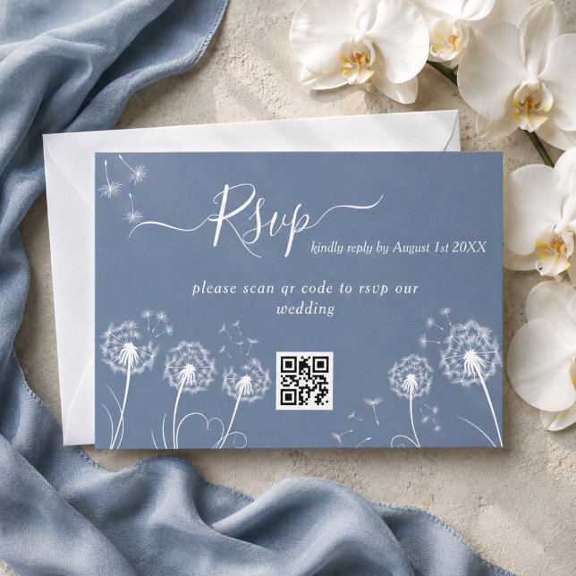Cartons Réponse Simple Mariage Rustique aux Fleurs Sauvages (Créateur téléchargé)