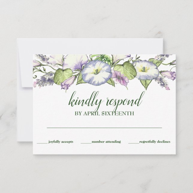 Cartons Réponse Simple Matin Gloire Aquarelle Manipulation (Devant)