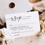 Cartons Réponse Simple Minimalist Handwritten Script Wedding<br><div class="desc">Customize this "Simple Minimalist Handwritten Script Wedding Reply Card" with your RSVP information. It's easy to personalize to match your wedding colors,  styles and theme. If you prefer Thicker papers / Matte Finish,  you may consider to choose the Matte Paper Type.</div>