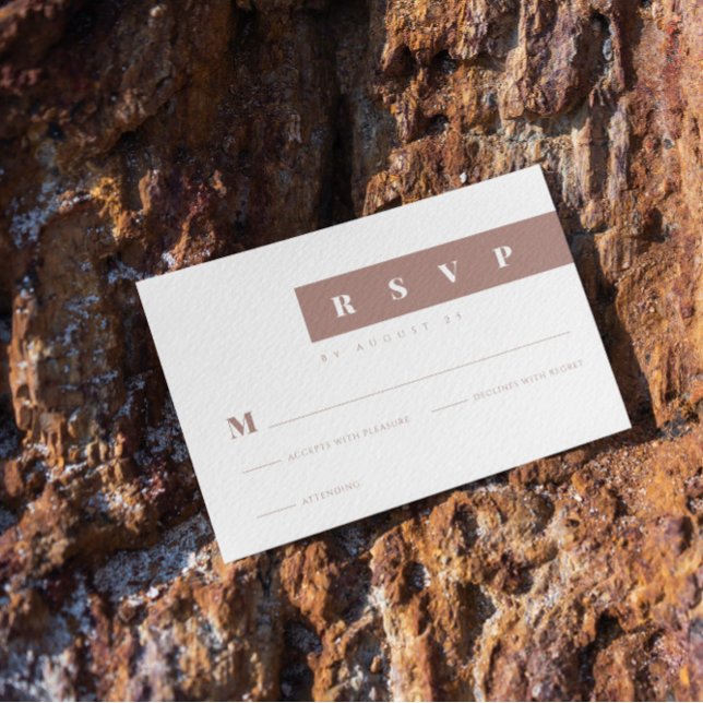 Cartons Réponse Simple minimaliste Brown élégant (Créateur téléchargé)