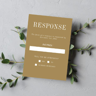 Cartons Réponse Simplicité Florale 2 Mariage Minimaliste en Chêne