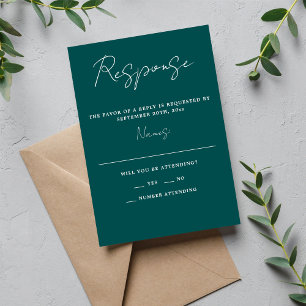 Cartons Réponse Simplicité réelle 3 Script Mariage Peacock minimal