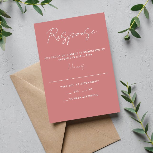 Cartons Réponse Simplicité réelle 3 Script Rose duvet minimal (Créateur téléchargé)