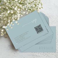 Simply Chic Mariage QR Code Dusty Turquoise ID1046