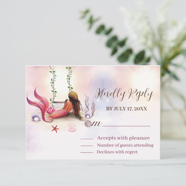 Cartons Réponse Sirène Sous La Fête D'Anniversaire De La Mer (Debout devant)