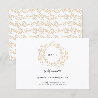 Cartons Réponse Site Mariage Monogram Blush Crest Classic
