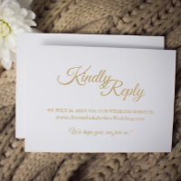 Site Web de Mariage à Calligraphie Dorée Simple
