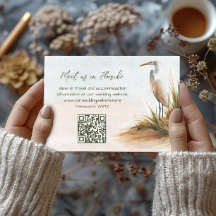 Cartons Réponse Site Web de Mariage Bohème Côtière Egret Design
