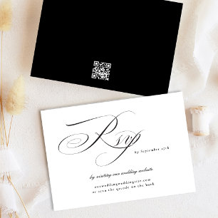 Cartons Réponse Site Web Mariage de calligraphie élégant officiel