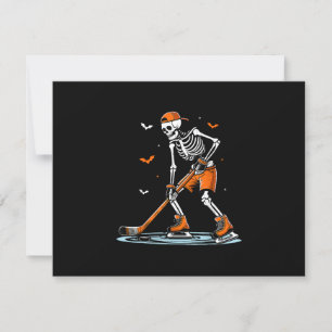 Cartons Réponse Skeleton Hockey sur glace Halloween garçons Drôle