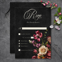 Sombre Élégant automne Floral Mariage Dîner