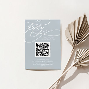 Cartons Réponse SOPHIA QR Code Côte Bleu Boho Chic Mariage