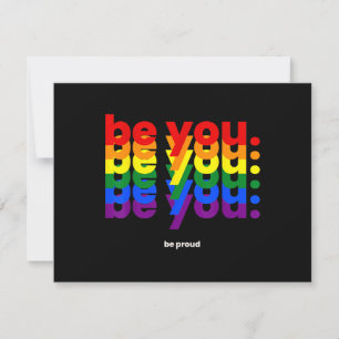 Cartons Réponse Soyez vous soyez fier LGBTQ Fierté Arc-en-ciel Les