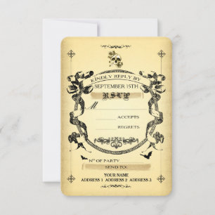 Cartons Réponse ~ Spooktacular1 - carte- de réponse/RSVP de