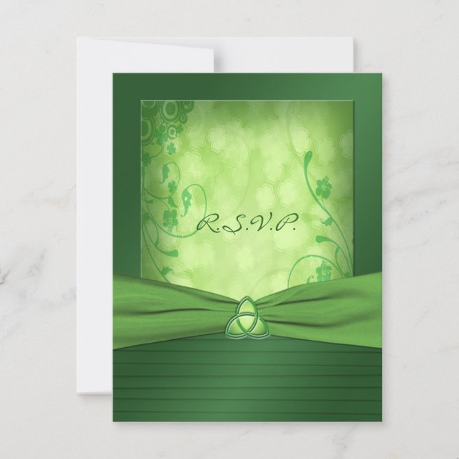 Cartons Réponse St. Patrick's Day Celtic Love Knot Répondre Card (Devant)