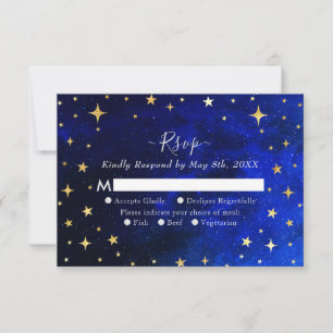 Cartons Réponse Starry Night Galaxy Mariage