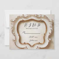 Style baroque de luxe Mariage or blanc