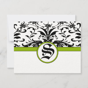 Cartons Réponse Style Filigree vert pomme esthétique Élégant