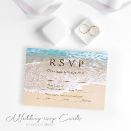 Cartons Réponse Summer Ocean Waves Plage tropicale Mariage