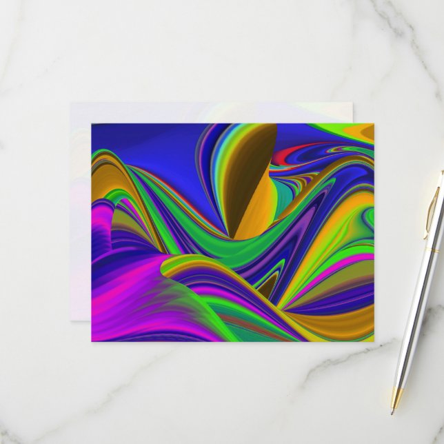 Cartons Réponse Summerrainbow, Rainbowart 3D Abstrait (Devant/Arrière en situation)