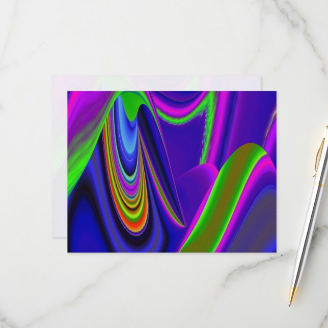 Cartons Réponse Summerrainbow, Rainbowart 3D Abstrait (Devant/Arrière en situation)