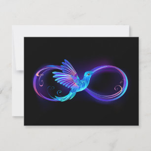 Cartons Réponse Symbole de Neon Infinity par Glowing Hummingbird