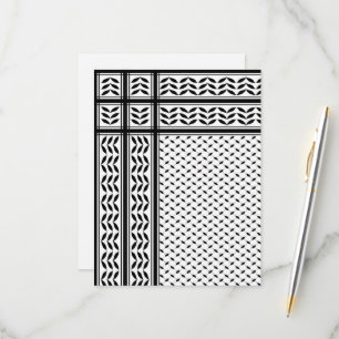 Cartons Réponse Symbole Keffiyeh de la Palestine Motif de résistan