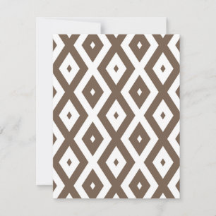 Cartons Réponse Taupe motif diamant brun et blanc