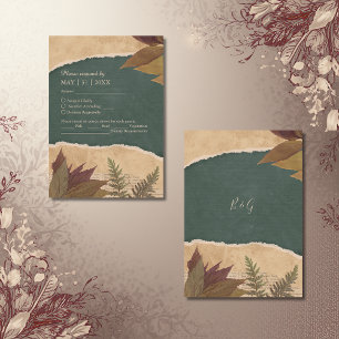 Cartons Réponse terre vintage boho chic verdure mariage