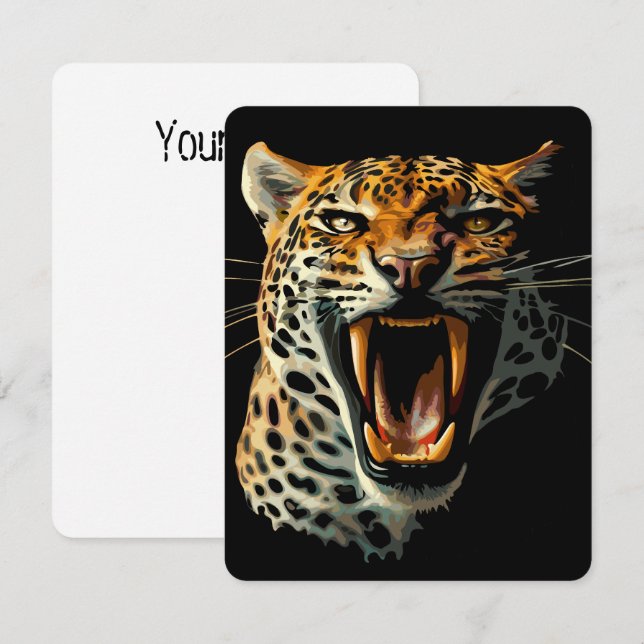 Cartons Réponse Tête d'attaque du léopard (Devant / Derrière)