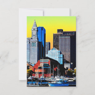 Cartons Réponse The Custom House Boston USA Poster Card Magnet