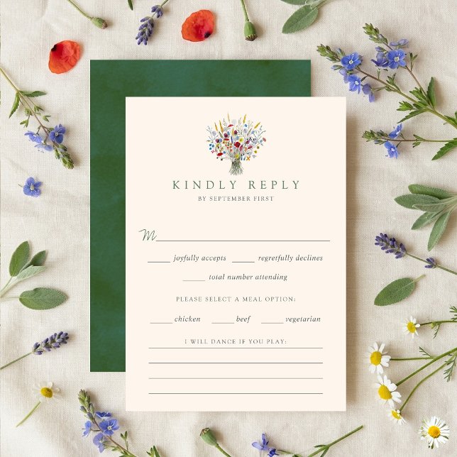 Cartons Réponse The Wildflower Meadow Wedding Suite -  (Créateur téléchargé)