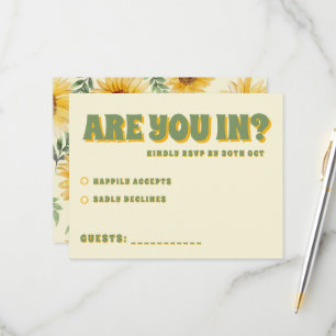 Cartons Réponse Tournesol Eucalyptus Floral Mariage botanique