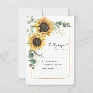 Cartons Réponse Tournesol floral Eucalyptus Vert géométrique