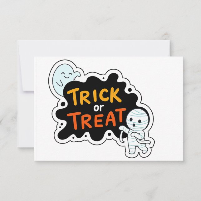 Cartons Réponse Trick ou Treat Fun (Devant)