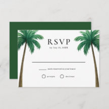 Tropical Island Palm Trees Minimal Beach Wedding