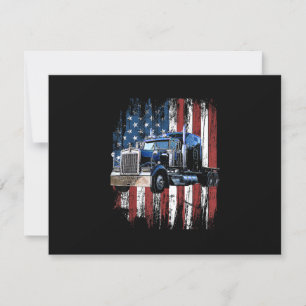 Cartons Réponse Trucker American Flag Truck Driver Truck Driver Gi