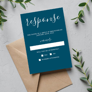 Cartons Réponse True Simplicité 1 Neptune Mariage minimaliste bleu