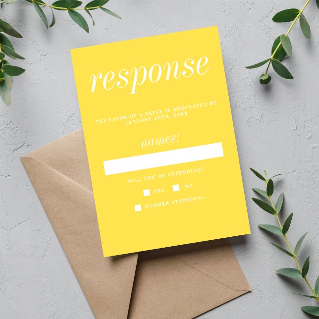 Cartons Réponse True Simplicity 2 Sunflower Minimum Wedding (Créateur téléchargé)