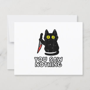 Cartons Réponse Tu N'As Rien Vu De Chat Noir Drôle Halloween