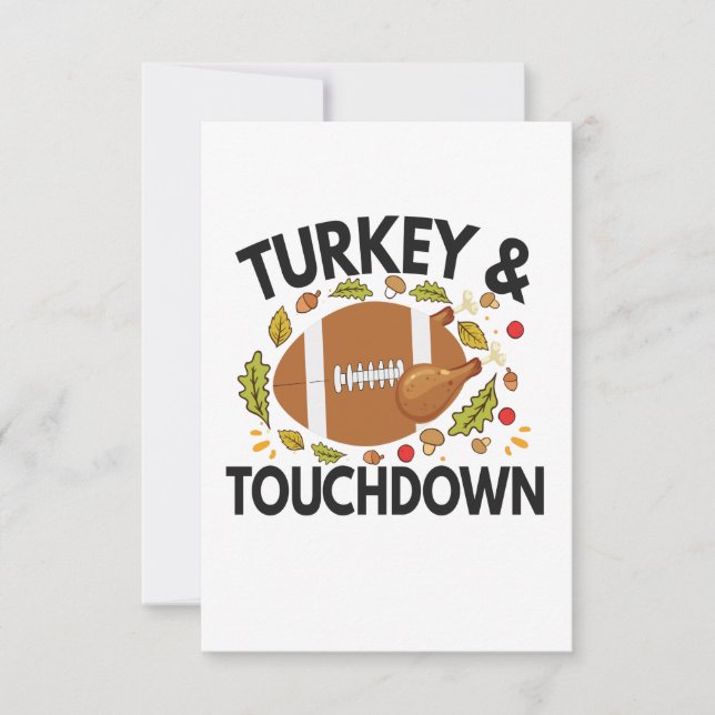 Cartons Réponse Turquie et Touchdown Funny Football Turquie Chute (Devant)