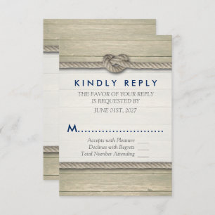 Cartons Réponse Tying The Knot Rustic Beach Wedding