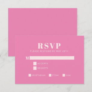 Cartons Réponse Typographie audacieuse Bat mitzvah moderne rose et