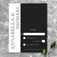 Typographie moderne Mariage noir blanc