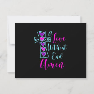 Cartons Réponse Un amour sans fin Amen Jesus Citation inspirée Chr
