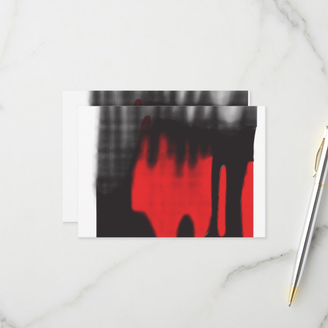 Cartons Réponse Un design graphique rouge avec un habillage géomét (Devant/Arrière en situation)