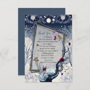 Cartons Réponse Unique hiver Ikabana Festive Merci