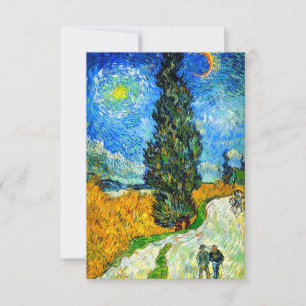 Cartons Réponse Van Gogh Road avec Cypress et Star