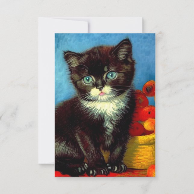 Cartons Réponse Van Gogh Tuxedo Cat (Devant)